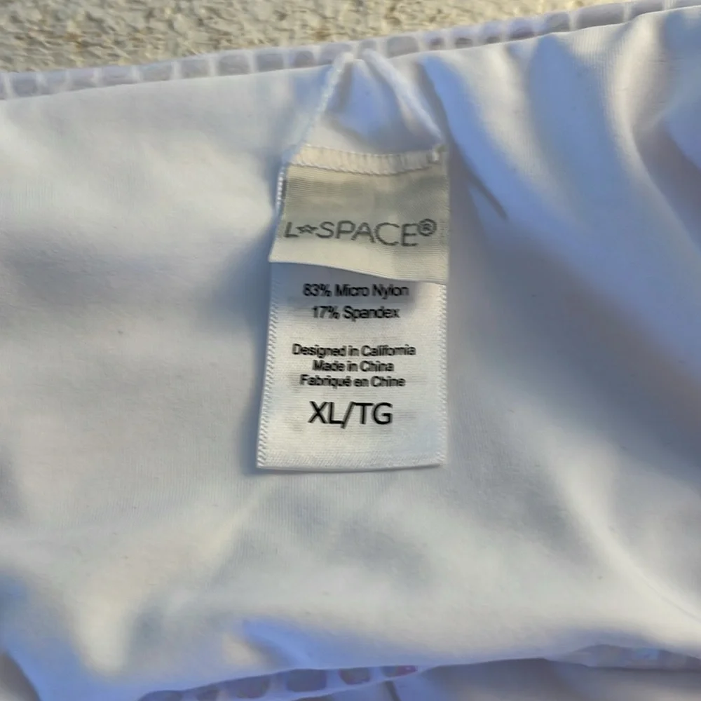 l*space Indiana Bikini Top‎ Gloss Gator Opalescent White XL